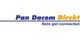 Logo von Pan Dacom Direkt mit Slogan "Nets get connected".