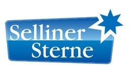 Blaues Logo mit weißem Text "Selliner Sterne" und einem stilisierten Stern rechts oben.