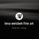 Logo mit "LW", Text: "lena weisbek fine art", "fotokunst | design" auf grauem Hintergrund.