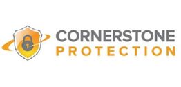Cornerstone Protection logo with shield and padlock graphic.