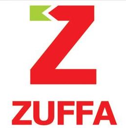 Logotipo com um "Z" vermelho estilizado e o texto "ZUFFA" em vermelho abaixo.