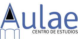 Logotipo de Aulae centro de estudios, con la letra A estilizada como un lápiz.