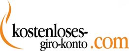Text: kostenloses-giro-konto.com, schwarz-orange Schrift mit Flammenmotiv links.