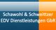 Logo mit Text "Schawohl & Schweitzzer EDV Dienstleistungen GbR" auf blau-orange Hintergrund.
