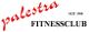 Logo des Palestra Fitnessclubs, seit 1988, Schrift in Rot und Schwarz.