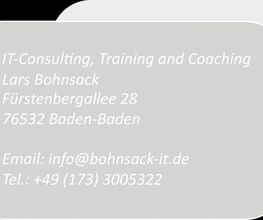 Lars Bohnsack IT-Consulting, Training and Coaching Logo