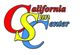 "Logo mit 'California Sun Center' in Rot, Gelb und Blau gefärbter Schrift."