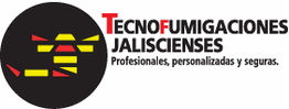 Logo de Tecnofumigaciones Jalisciences con texto: "Profesionales, personalizadas y seguras".