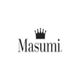 "Masumi logo with black text and a crown symbol above the 'M' on a white background."