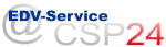 Logo mit Text: "EDV-Service @ CSP24".