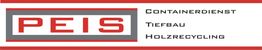 Logo mit rotem "PEIS" und Text: Containerdienst, Tiefbau, Holzrecycling.