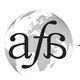 Logo with "afs" over a globe design.