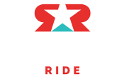 Logo with red R and star, text "ROCKSTAR RIDE".