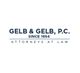 Text logo: "Gelb & Gelb, P.C. Since 1954. Attorneys at Law" in dark blue font.