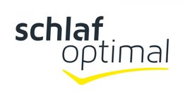 Logo mit Text "schlaf optimal" und einem gelben Haken.