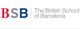 Logotipo de "The British School of Barcelona" con las iniciales BSB en rojo y azul.