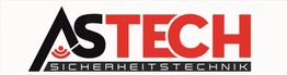 Logo von ASTECH Sicherheitstechnik in Rot und Schwarz.