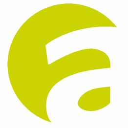 Grünes, stilisiertes "a" auf weißem Hintergrund.