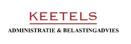 Logo met tekst: "Keetels Administratie & Belastingadvies" in rood en zwart.
