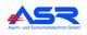 Logo der ASR Alarm- und Sicherheitstechnik GmbH in Blau mit roten Linien links.