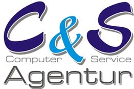 Logo der C&S Computer Service Agentur mit modernem Schriftzug in Blau- und Grautönen.