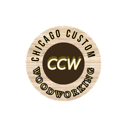 Logo of Chicago Custom Woodworking with "CCW" in the center.