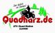 Logo mit Text „Quadharz.de“ und einem Quad, umgeben von grünen Bäumen.