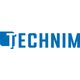 Blauw logo van TECHNIM met gestileerde 'T' op een witte achtergrond.