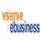 Blurry logo with the text "vserve ebusiness" in orange and blue.