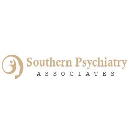 Logo of Southern Psychiatry Associates with a stylized human profile and spiral design.
