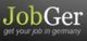 Logo mit Text: "JobGer - get your job in germany".