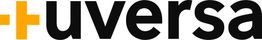 Schwarzes Logo mit gelbem Kreuz und Schriftzug "tuversa" auf weißem Hintergrund.
