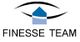 Logo mit blauem Haus unter einem stilisierten Auge, darunter steht "FINESSE TEAM".