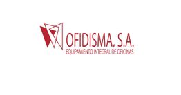 Logotipo de Ofidisma, S.A. en color rojo, con el texto "Equipamiento integral de oficinas".
