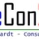Logo mit Text: "ReCon24, Regenhardt - Consulting" in blauer, schwarzer und roter Schrift.