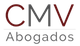 Logo con letras "CMV Abogados" en colores gris y rojo sobre fondo blanco.