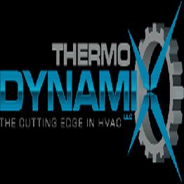 Thermo Dynamic logo with a gear and blue X, tagline: "The Cutting Edge in HVAC."