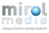 Logo von Miro Media mit dem Text: Videoproduktion und Postproduktion.