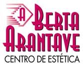 Logo de "Berta Arantave Centro de Estética" en letras rosadas y negras sobre fondo blanco.