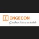Logo de INGECON con el lema "Construir bien es un hábito" en fondo blanco.