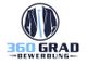 Logo mit einem Anzug und Krawatte, Text: "360 Grad Bewerbung".