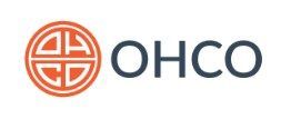 Logo with an orange circular emblem and the text "OHCO" in black letters.