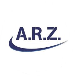 Logo mit den Buchstaben "A.R.Z." in Blau und einem geschwungenen blauen Strich darunter.