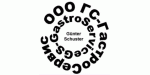 Kreis aus den Worten "Gastrospec-Gastroservice" mit Schriftzug "Günter Schuster" in der Mitte.