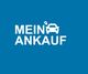 Text "MEIN ANKAUF" in Weiß auf blauem Hintergrund, daneben ein Auto-Symbol mit Preisschild.