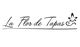Texto "La Flor de Tapas" en caligrafía con un adorno floral a la derecha.