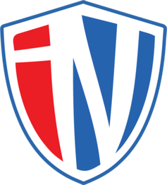 Shield logo with interlocking red, white, and blue elements forming an abstract "AV" design.