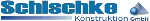 Logo von Schischke Konstruktionen GmbH mit blauem Schriftzug und grafischem Element rechts.