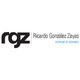 Logotipo de Ricardo González Zayas, despacho de abogados, con iniciales "rgz" en negro.