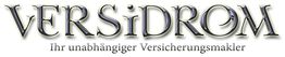 "Logo von VERSIDROM mit dem Untertitel: Ihr unabhängiger Versicherungsmakler."